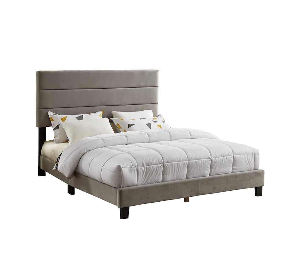 Image 670838_GRY.jpg, Product 670-838 / Price $374.99 - $454.99, Titus Adjustable Platform Velvet Bed from Titus Furniture on TSC.ca's Home & Garden department