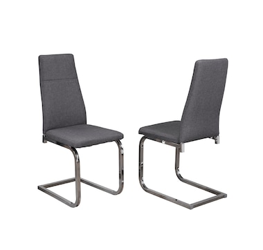 Titus Grey Linen Dining Chairs (Set of 2)