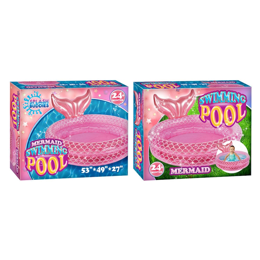 Image 671132.jpg, Product 671-132 / Price $19.88, Splash Buddies Inflatable 2-Ring Pool - Mermaid from Splash Buddies on TSC.ca's Home & Garden department