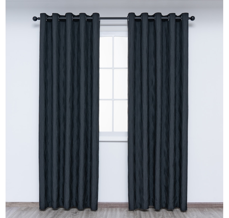 Image 672603_BLK.jpg, Product 672-603 / Price $133.99, Gouchee Home Surf Curtain Panel 54" x 96" (Set of 2) from Gouchee Home on TSC.ca's Home & Garden department