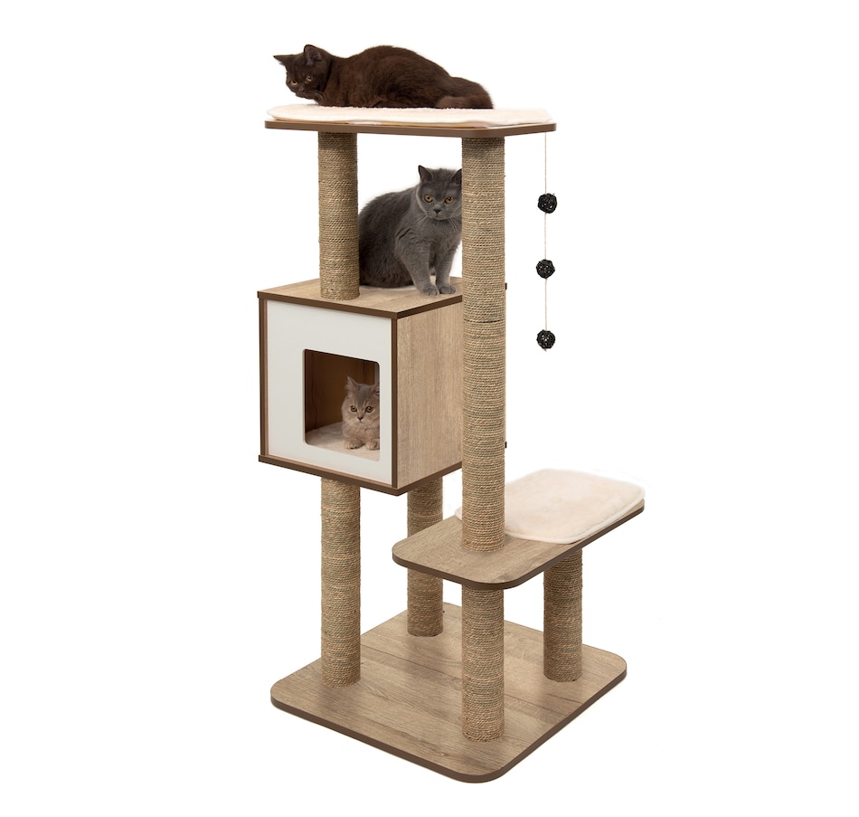 Image 673718.jpg, Product 673-718 / Price $241.99, Vesper by Catit Cat Furniture V-High Base, Oak from Catit on TSC.ca's Home & Garden department