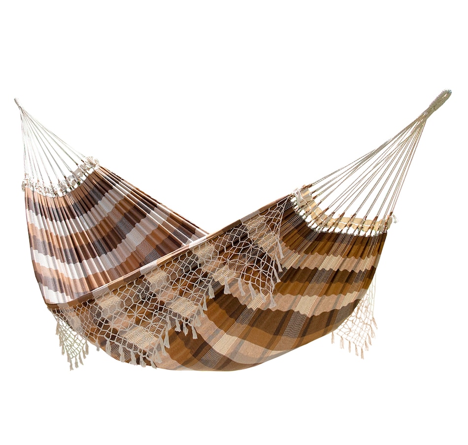 Image 674057_BRZWD.jpg, Product 674-057 / Price $66.99, Vivere Authentic Brazilian Tropical Hammock - Double from Vivere on TSC.ca's Home & Garden department