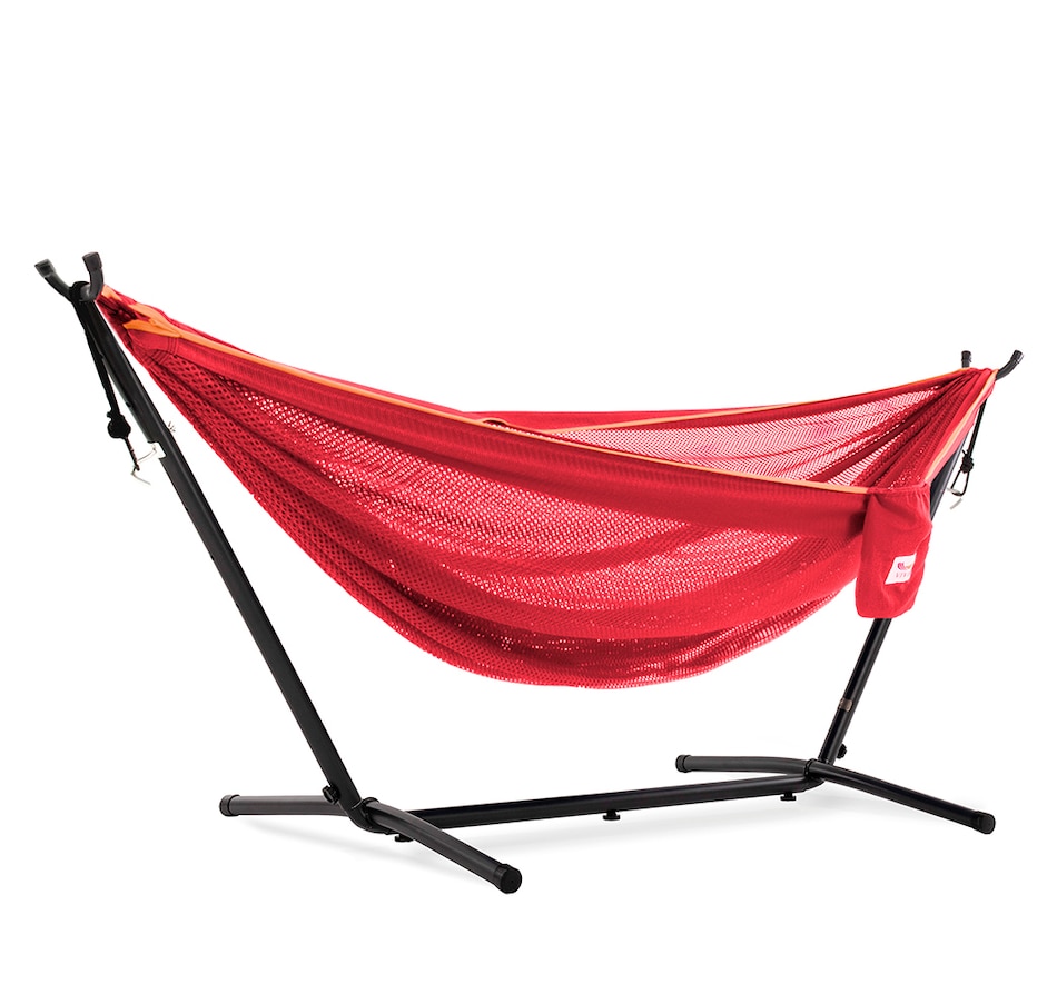 Image 674061_PCHPC.jpg, Product 674-061 / Price $146.99, Vivere Polyester Mesh Double Hammock with Stand from Vivere on TSC.ca's Home & Garden department