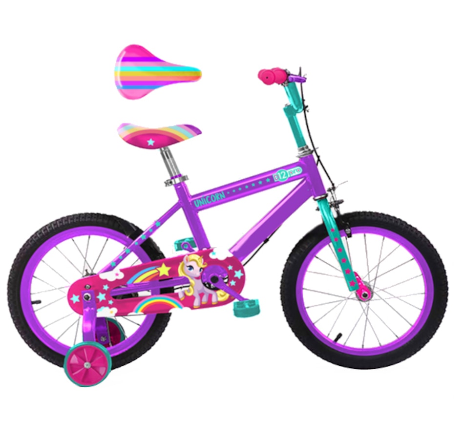 Image 674674.jpg, Product 674-674 / Price $129.99, Rugged Racer 12" Kids Bike with Training Wheels - Unicorn on TSC.ca's Toys & Hobbies department