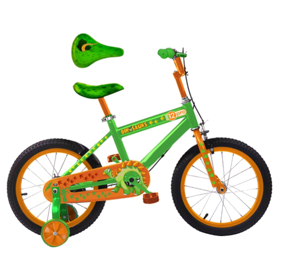 Image 674677.jpg, Product 674-677 / Price $139.99, Rugged Racer 16" Kids Bike with Training Wheels - Dinosaur  on TSC.ca's Toys & Hobbies department