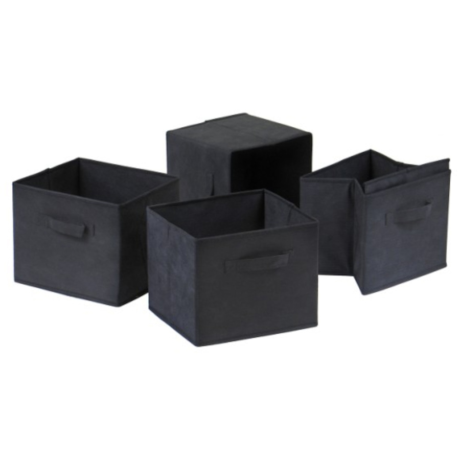Image 674929_ALTMORE2.jpg, Product 674-929 / Price $144.95, Capri 2-Section M Storage Shelf with 4 Foldable Black Fabric Baskets from Winsome on TSC.ca's Home & Garden department