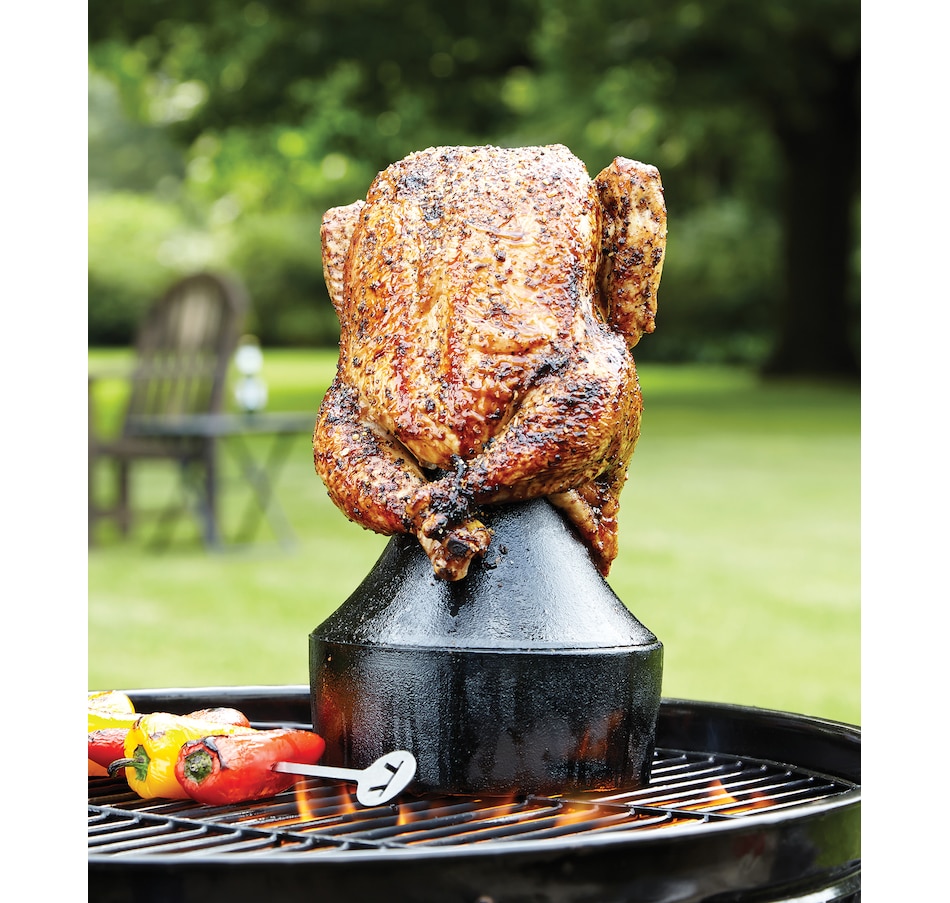 Image 677019_ALTMORE1.jpg, Product 677-019 / Price $58.49, Outset Cast Iron Beer Can Chicken Holder and Flavour Infuser from Outset Grillware on TSC.ca's Home & Garden department