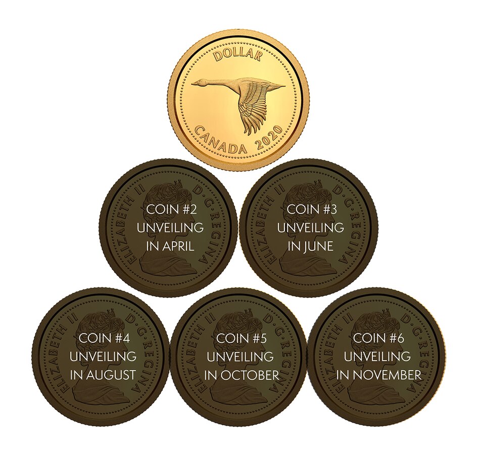 Image 678420_ALTMORE3.jpg, Product 678-420 / Price $364.95, 2020 1/10th Ounce Pure Gold Coins - Tribute to Alex Colville Six-Coin Subscription from Royal Canadian Mint (RCM) on TSC.ca's Coins department