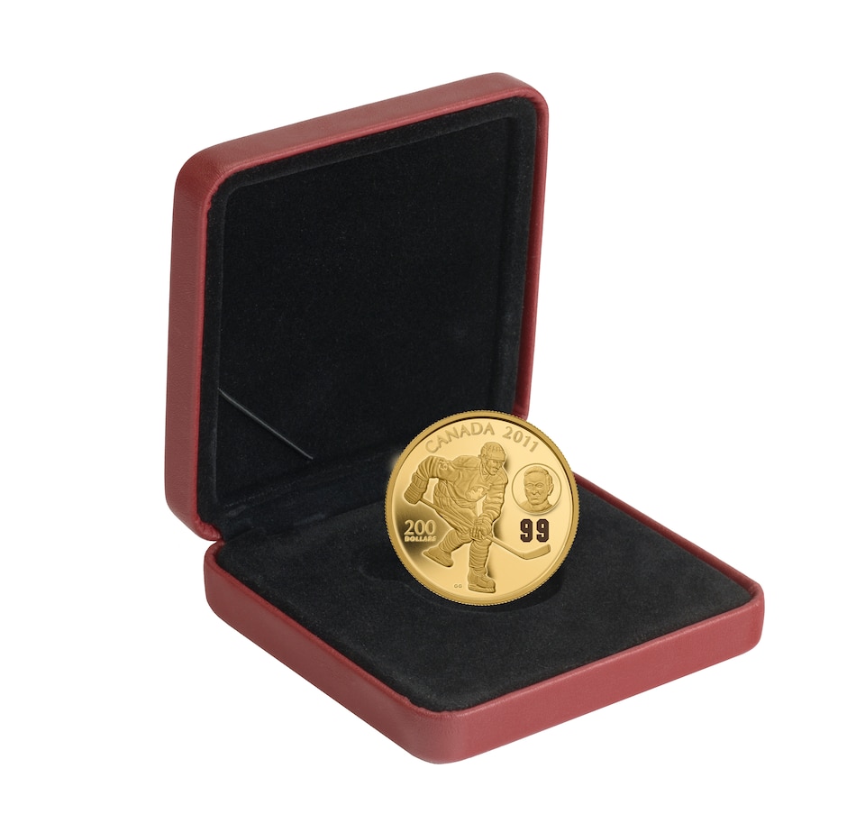 Image 678451_ALTMORE2.jpg, Product 678-451 / Price $1,390.95, 2011 $200 Wayne Gretzky Coin Struck in 22K Gold from Royal Canadian Mint (RCM) on TSC.ca's Coins department
