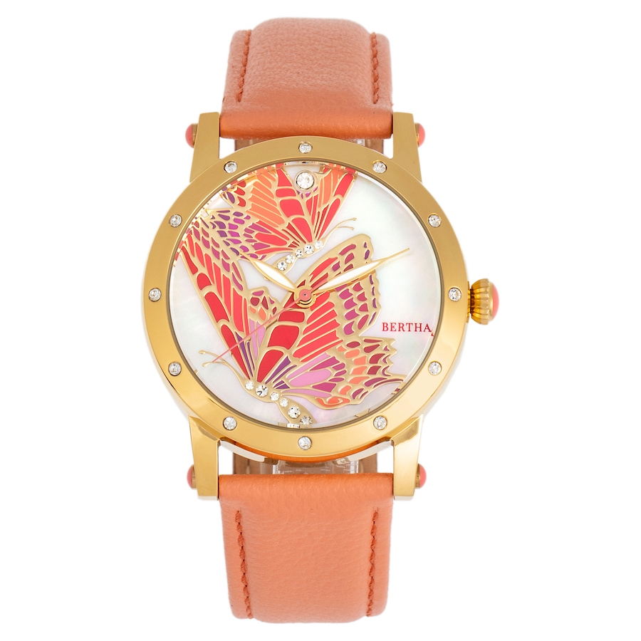 Image 681470_GLCRL.jpg, Product 681-470 / Price $175.00, Bertha Isabella Mother of Pearl Leather Watch from Bertha on TSC.ca's Jewellery department