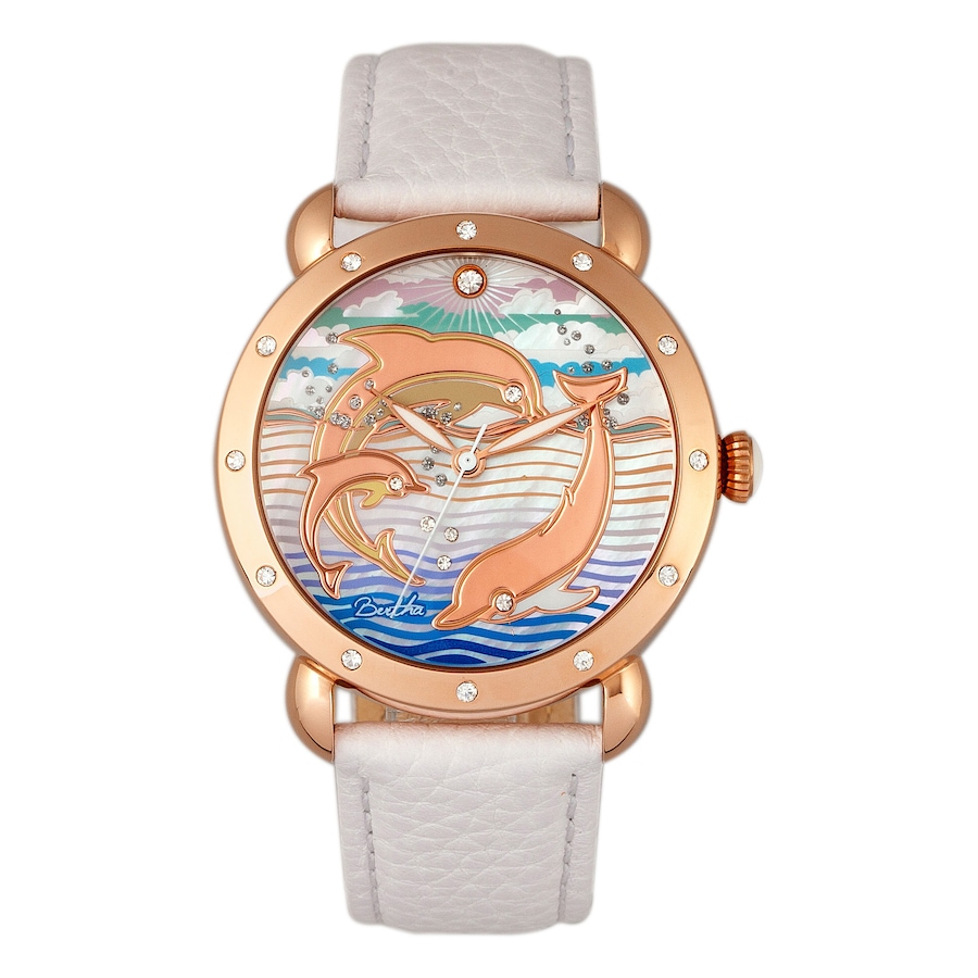 Image 681472_RGWT.jpg, Product 681-472 / Price $205.00, Bertha Estrella Mother of Pearl Leather Watch from Bertha on TSC.ca's Jewellery department