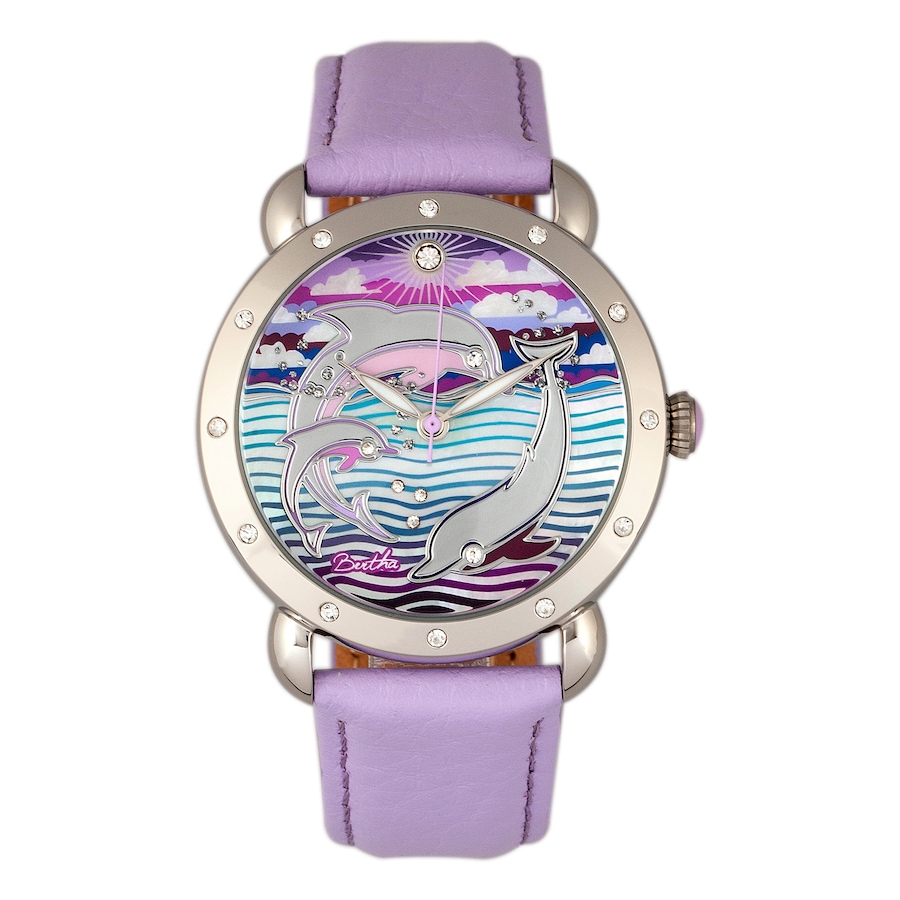 Image 681472_SILLV.jpg, Product 681-472 / Price $205.00, Bertha Estrella Mother of Pearl Leather Watch from Bertha on TSC.ca's Jewellery department