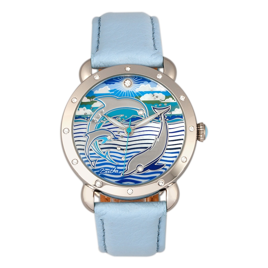 Image 681472_SLPBU.jpg, Product 681-472 / Price $205.00, Bertha Estrella Mother of Pearl Leather Watch from Bertha on TSC.ca's Jewellery department
