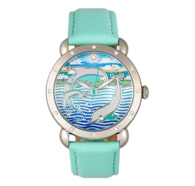 Bertha Estrella Mother of Pearl Leather Watch