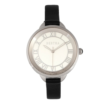 Bertha Madison Sunray Dial Leather Watch