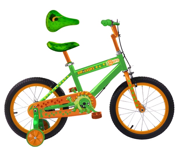 Dinosaur bike 2025 with training wheels