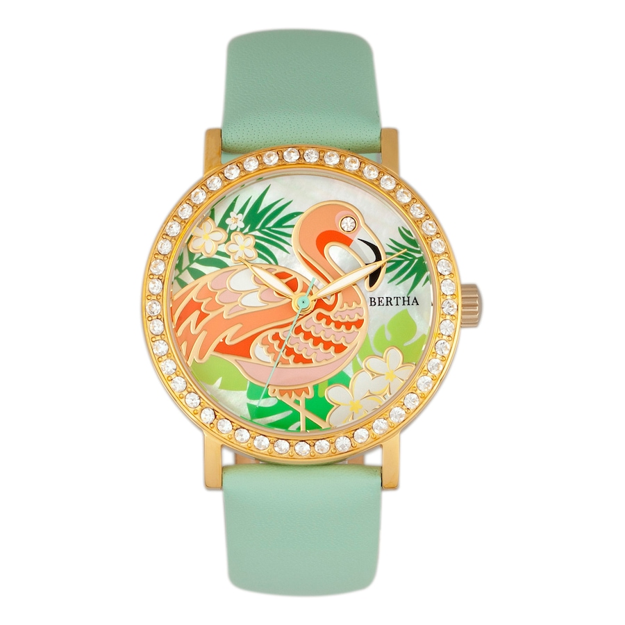 Image 682648_TRQ.jpg, Product 682-648 / Price $205.00, Bertha Luna Mother of Pearl Leather Watch from Bertha on TSC.ca's Jewellery department