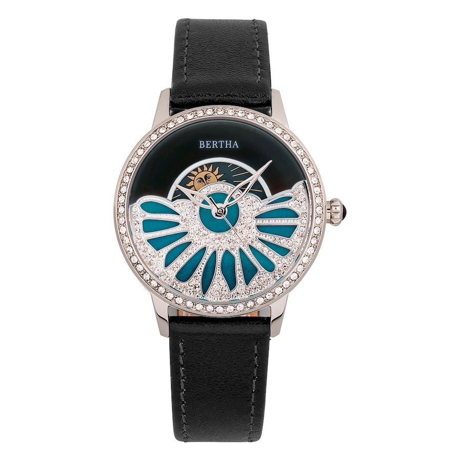 Image 682652_BLK.jpg, Product 682-652 / Price $195.00, Bertha Adaline Mother of Pearl Leather Watch from Bertha on TSC.ca's Jewellery department