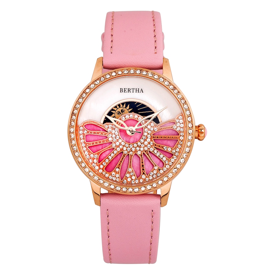 Image 682652_PNK.jpg, Product 682-652 / Price $195.00, Bertha Adaline Mother of Pearl Leather Watch from Bertha on TSC.ca's Jewellery department
