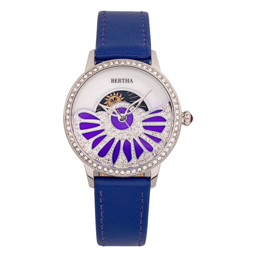 Image 682652_PUR.jpg, Product 682-652 / Price $195.00, Bertha Adaline Mother of Pearl Leather Watch from Bertha on TSC.ca's Jewellery department