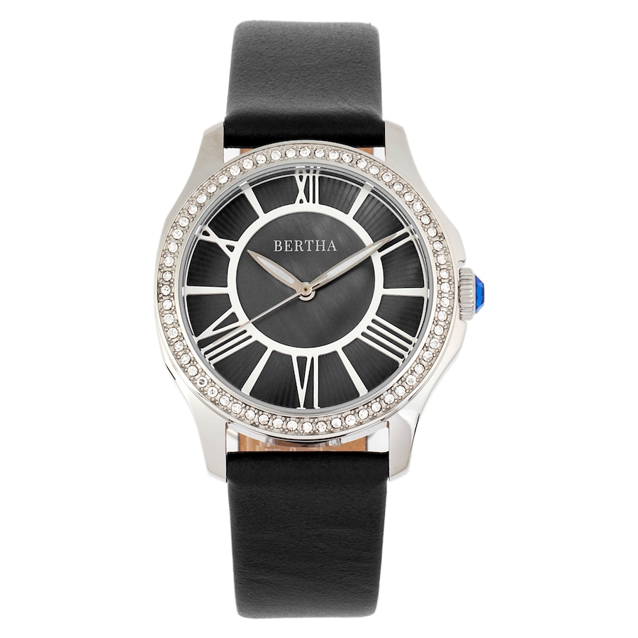Image 683745_BLK.jpg, Product 683-745 / Price $221.00, Bertha Donna Mother of Pearl Leather Watch from Bertha on TSC.ca's Jewellery department