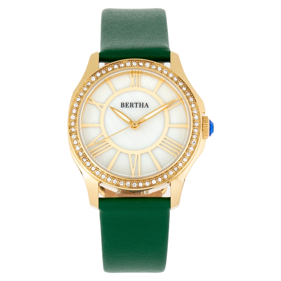 Image 683745_GRN.jpg, Product 683-745 / Price $221.00, Bertha Donna Mother of Pearl Leather Watch from Bertha on TSC.ca's Jewellery department