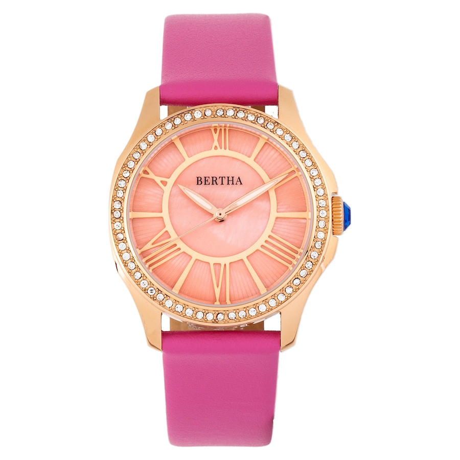 Image 683745_PNK.jpg, Product 683-745 / Price $221.00, Bertha Donna Mother of Pearl Leather Watch from Bertha on TSC.ca's Jewellery department