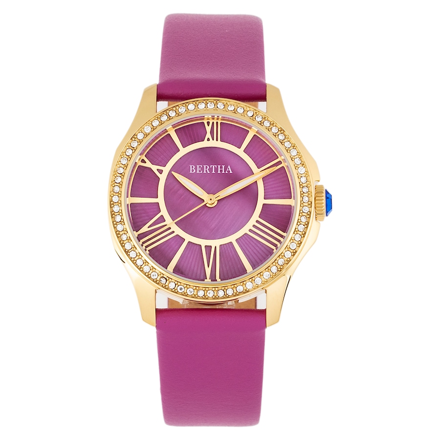 Image 683745_PUR.jpg, Product 683-745 / Price $221.00, Bertha Donna Mother of Pearl Leather Watch from Bertha on TSC.ca's Jewellery department