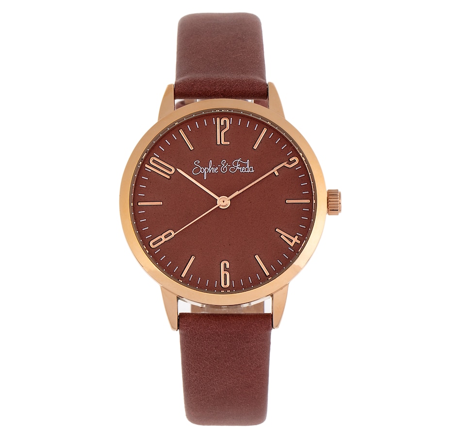 Image 684231_BRN.jpg, Product 684-231 / Price $100.00, Sophie and Freda Vancouver Leather Watch from Sophie and Freda on TSC.ca's Jewellery department