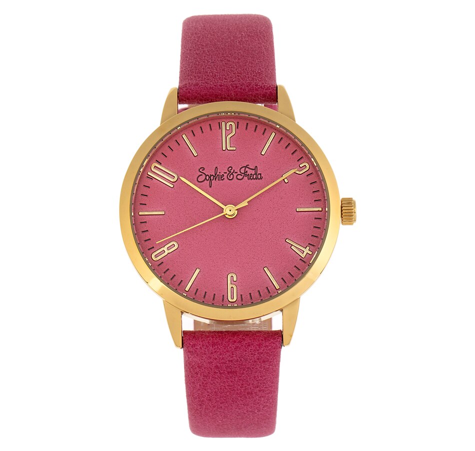 Image 684231_PNK.jpg, Product 684-231 / Price $100.00, Sophie and Freda Vancouver Leather Watch from Sophie and Freda on TSC.ca's Jewellery department
