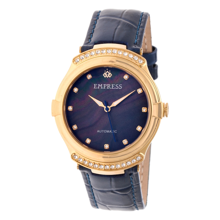 Image 684245_NVY.jpg, Product 684-245 / Price $295.00, Empress Francesca Automatic Mother of Pearl Leather Watch from Empress on TSC.ca's Jewellery department