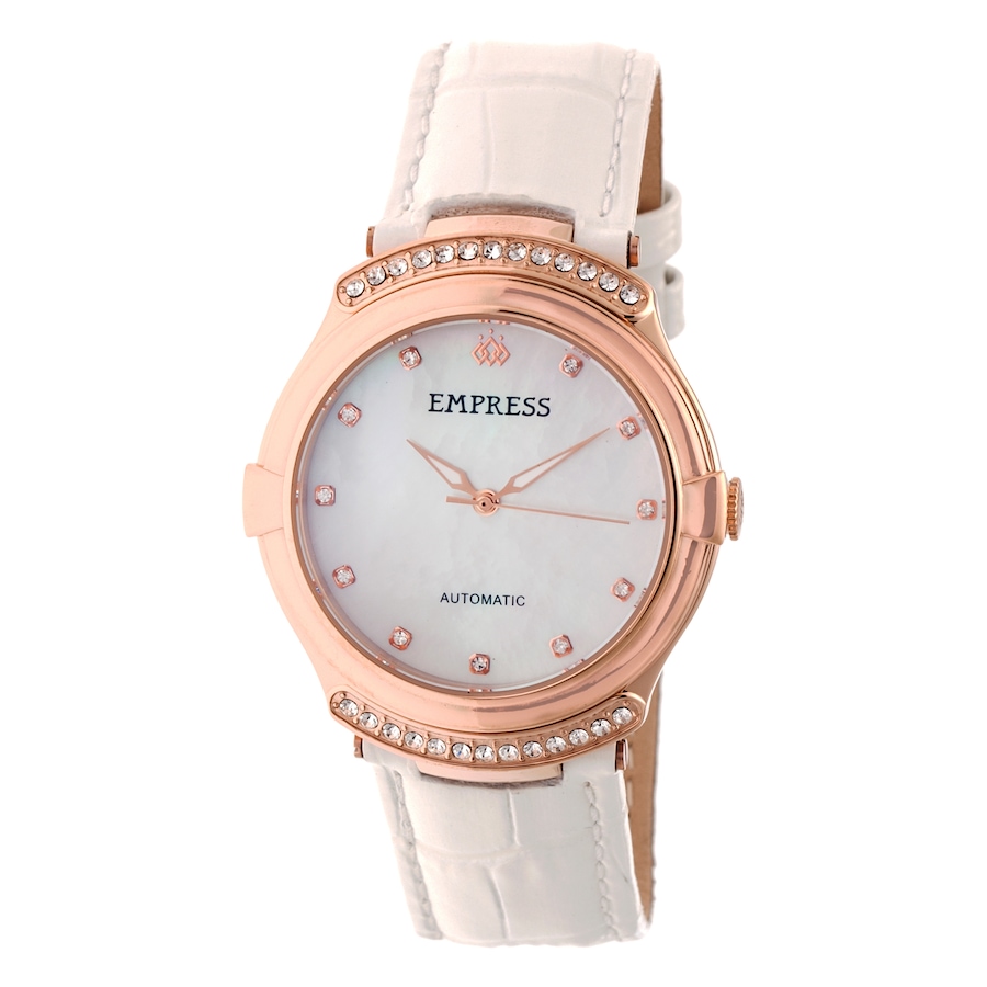 Image 684245_WHT.jpg, Product 684-245 / Price $295.00, Empress Francesca Automatic Mother of Pearl Leather Watch from Empress on TSC.ca's Jewellery department