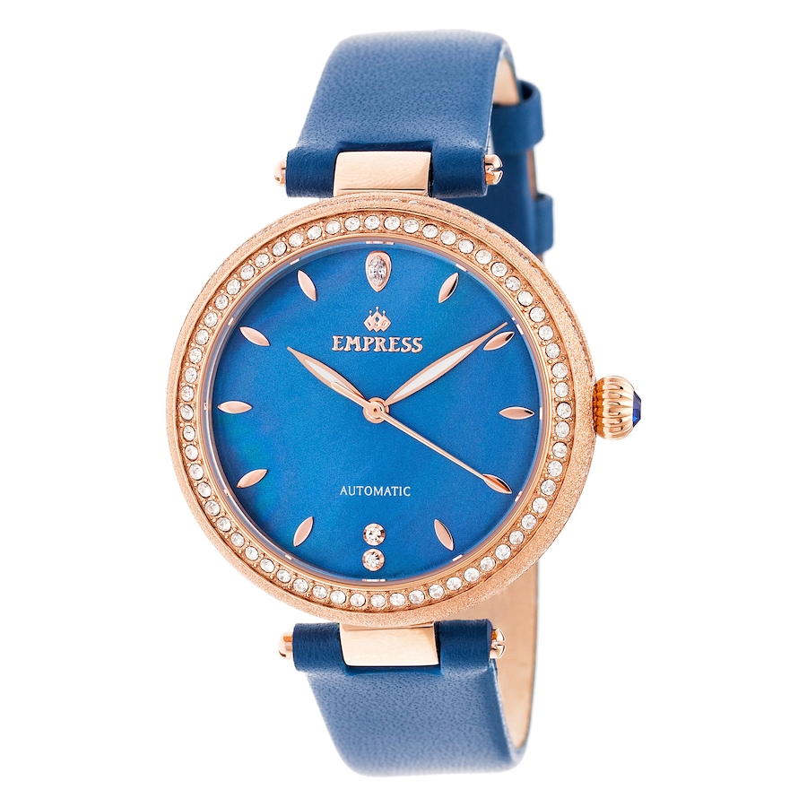 Image 684246_BLU.jpg, Product 684-246 / Price $375.00, Empress Louise Automatic Mother of Pearl Leather Watch from Empress on TSC.ca's Jewellery department