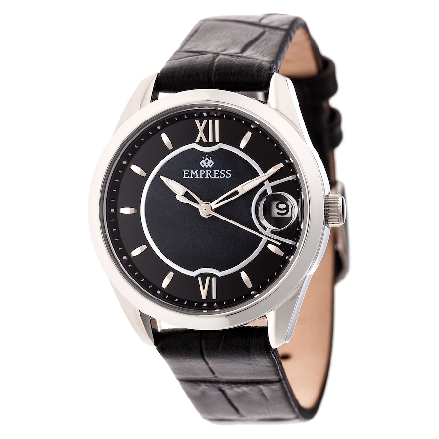 Image 684247_BLK.jpg, Product 684-247 / Price $275.00, Empress Messalina Automatic Mother of Pearl Leather Watch with Date from Empress on TSC.ca's Jewellery department