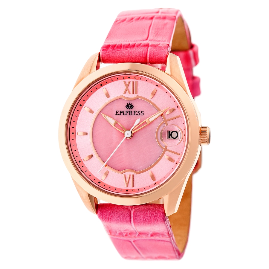 Image 684247_PNK.jpg, Product 684-247 / Price $275.00, Empress Messalina Automatic Mother of Pearl Leather Watch with Date from Empress on TSC.ca's Jewellery department
