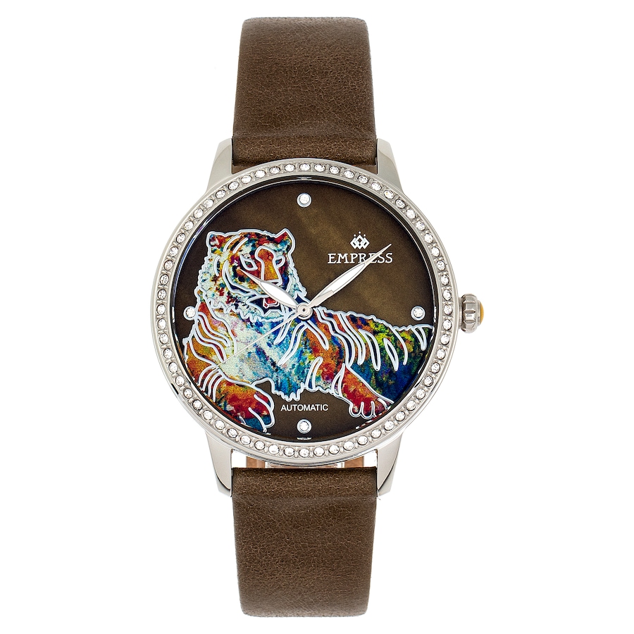 Image 684913_OLI.jpg, Product 684-913 / Price $362.00, Empress Diana Automatic Engraved Mother of Pearl Leather Watch from Empress on TSC.ca's Jewellery department