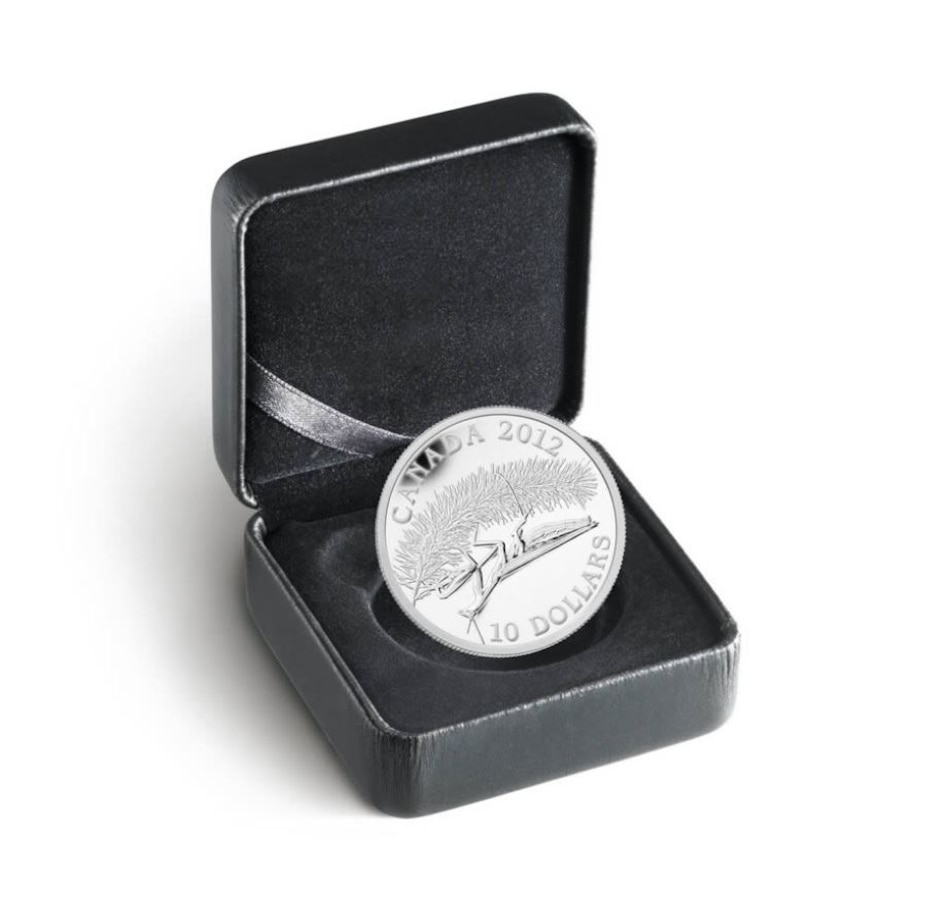 Image 685540_ALTMORE2.jpg, Product 685-540 / Price $69.95, 2012 $10 Fine Silver Coin Praying Mantis from Royal Canadian Mint (RCM) on TSC.ca's Coins department