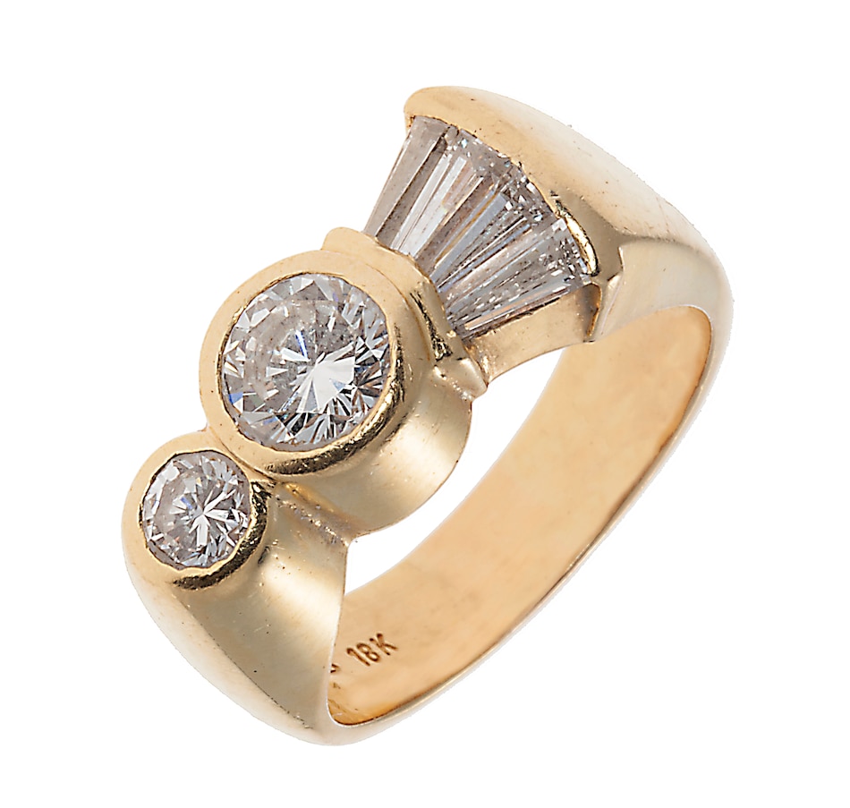 Jewellery - Rings - Cluster - 18KT Yellow Gold 1.77 Carat Fancy Round ...