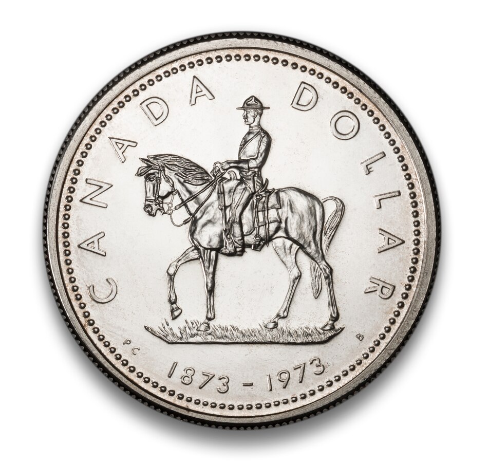 Image 687841_ALTMORE6.jpg, Product 687-841 / Price $1,995.00, 2020 $100 Fine Silver 3D Sculpture Coin RCMP Musical Ride plus Bonus 1973 RCMP Commemorative Silver Dollar from Royal Canadian Mint (RCM) on TSC.ca's Coins department