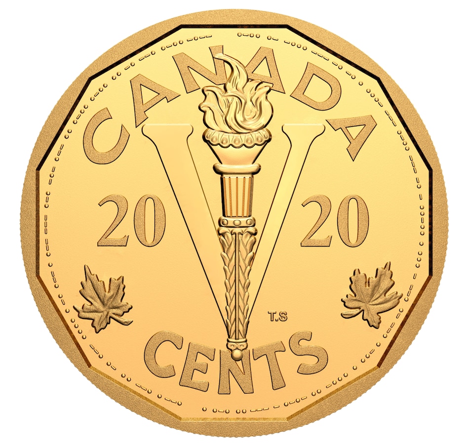 Image 687843_ALTMORE1.jpg, Product 687-843 / Price $3,899.95, 2020 Pure Gold Victory Nickel End of WWII plus Uncirculated Original 1943 5-Cent Coin from The Coin Show with Steven Bromberg on TSC.ca's Coins department