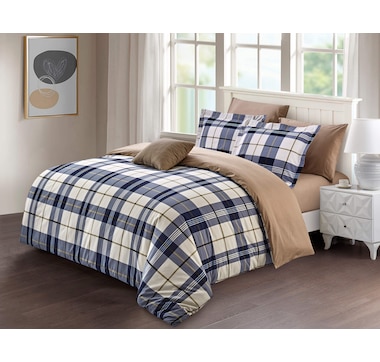 North Home Denver 100% Cotton 4-Piece Duvet Cover Set