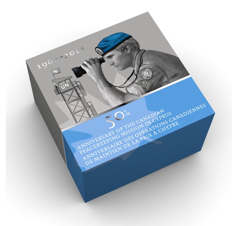 Image 688887_ALTMORE3.jpg, Product 688-887 / Price $114.95, 2014 $20 Fine Silver Coin 50th Anniversary of Canadian Peacekeeping in Cyprus from Royal Canadian Mint (RCM) on TSC.ca's Coins department
