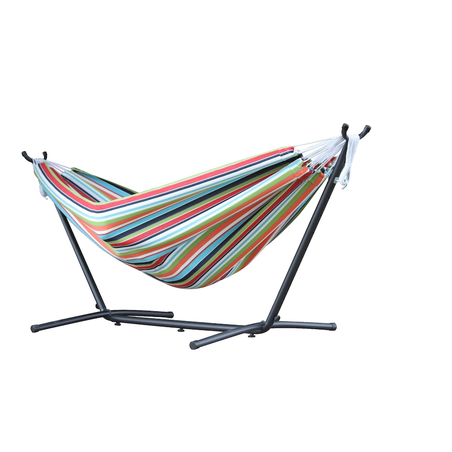 Image 688950_ALTMORE1.jpg, Product 688-950 / Price $286.99, Vivere Combo - Sunbrella Confetti Hammock with Stand, Double from Vivere on TSC.ca's Home & Garden department