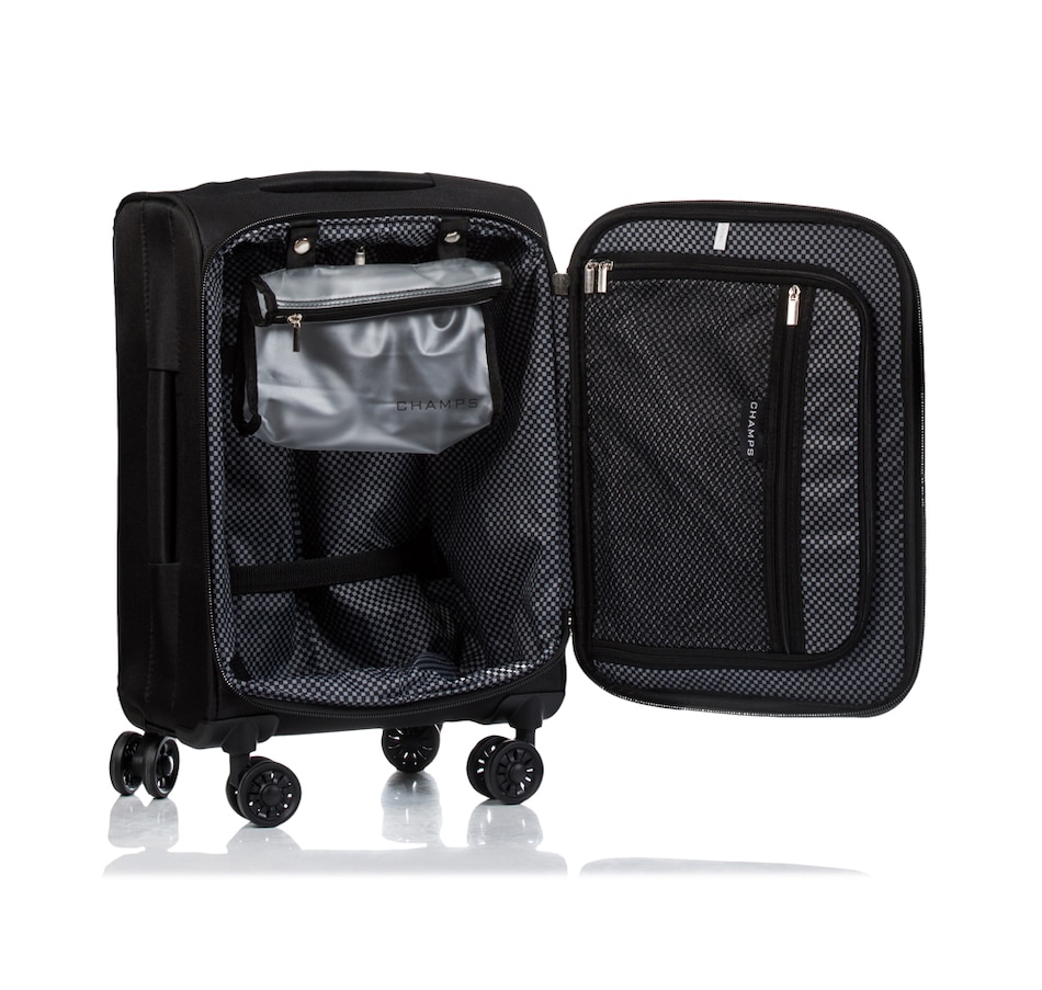 Tsc Ca Champs Luggage Travellers Collection 3 Piece Soft Side Spinner Expandable Luggage Set