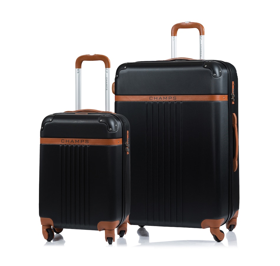 Image 689130_BLK.jpg, Product 689-130 / Price $299.99, Champs Luggage Vintage Collection 2-Piece Hard Side Spinner Expandable Luggage Set from Champs on TSC.ca's Home & Garden department