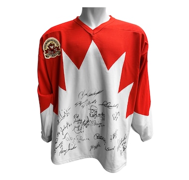 Team Canada 1972 Multi-Signed Away Jersey - 14 Signatures