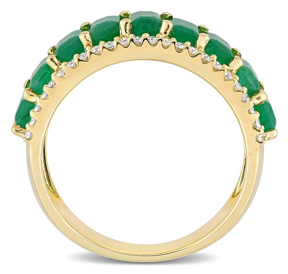 Image 691791_ALTMORE2.jpg, Product 691-791 / Price $3,044.99, 14K Yellow Gold Octagon Emerald & Diamond Semi Eternity Band from The Vault on TSC.ca's Jewellery department
