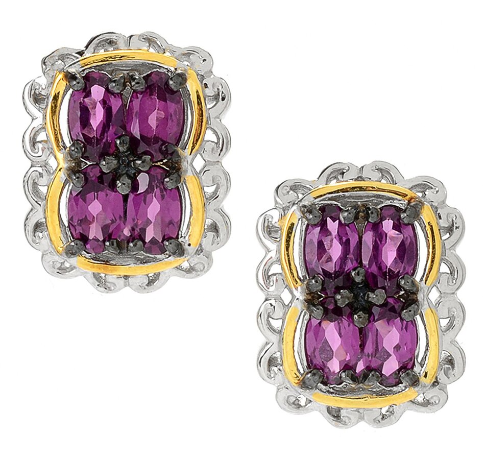 tsc.ca Gems En Vogue Palladium Silver Colour Changing Purple Stud Earrings