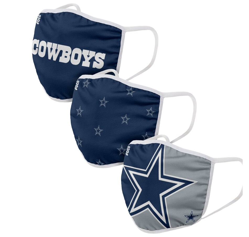 Image 693318.jpg, Product 693-318 / Price $38.99, Unisex Dallas Cowboys NFL Reusable Game Time Face Covers (3-Pack) on TSC.ca's Health & Fitness department