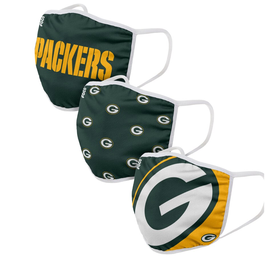 Image 693319.jpg, Product 693-319 / Price $38.99, Unisex Green Bay Packers NFL Reusable Game Time Face Covers (3-Pack) on TSC.ca's Health & Fitness department